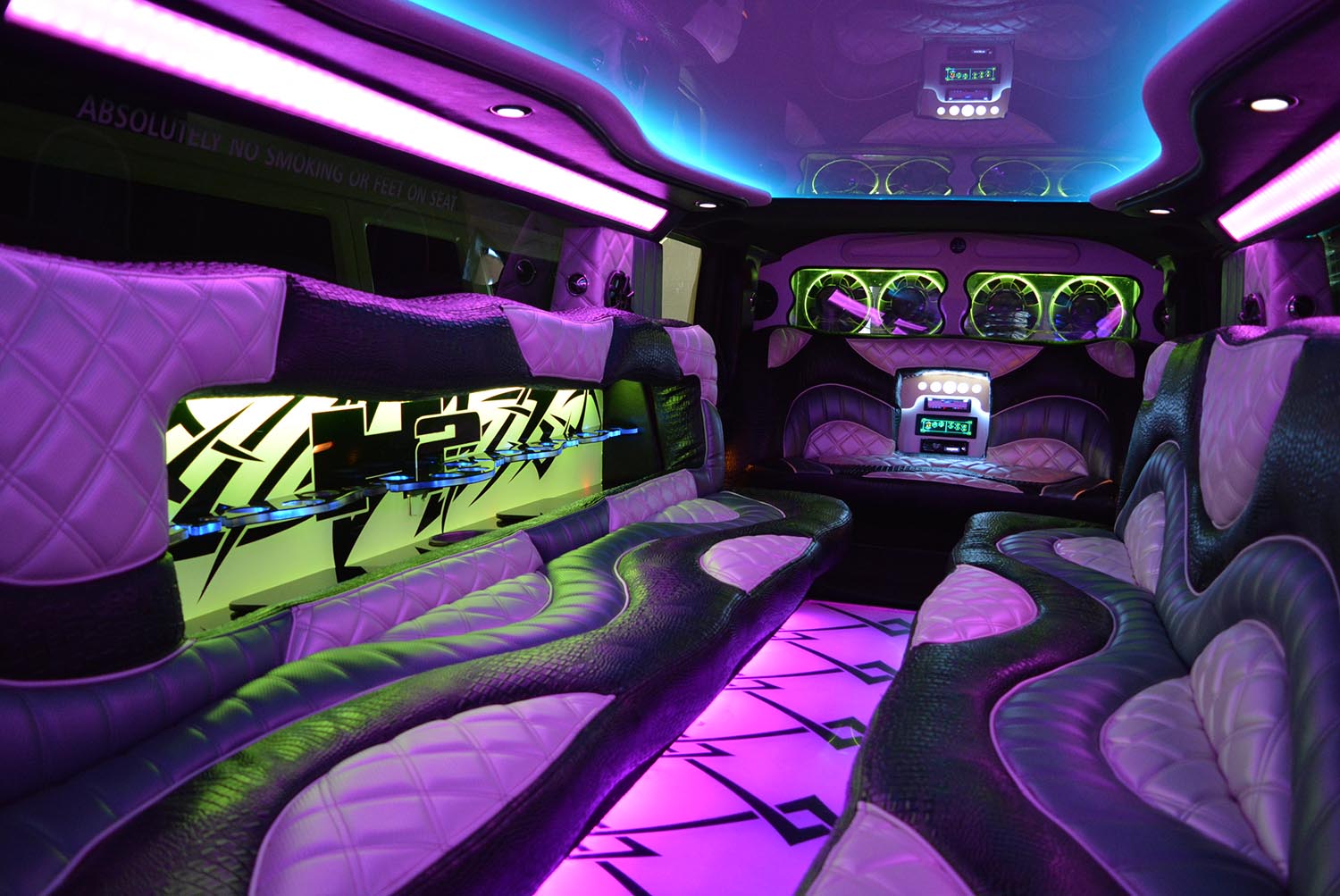 purple hummer limo